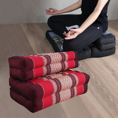 3-Fold Zafu Meditation Cushion Set Red - Main Image