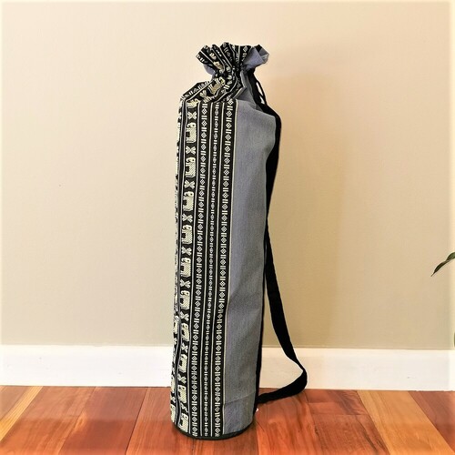 Thai Boho Yoga Mat Carry Bag BlueEle - Main Image