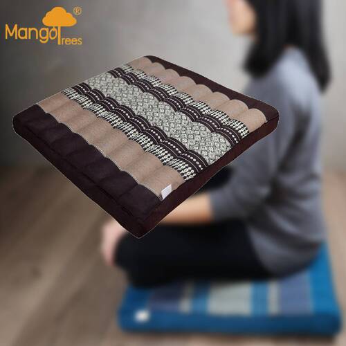 Thai Kapok Meditation Cushion Yoga Seat Brown - Main Image