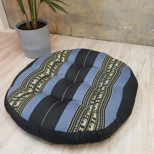 Jumbo Size Zafu Meditation Cushion Filled with Natural Kapok Fiber BlueEle - Main Image