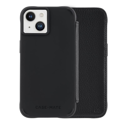 Case-Mate Tough Wallet Folio Case with MagSafe For iPhone 14 / iPhone 13 - Black - Main Image