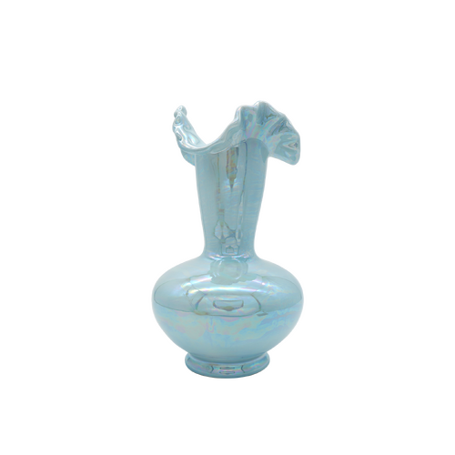 Mermaid Iridescent Ceramic Vase Blue - Main Image