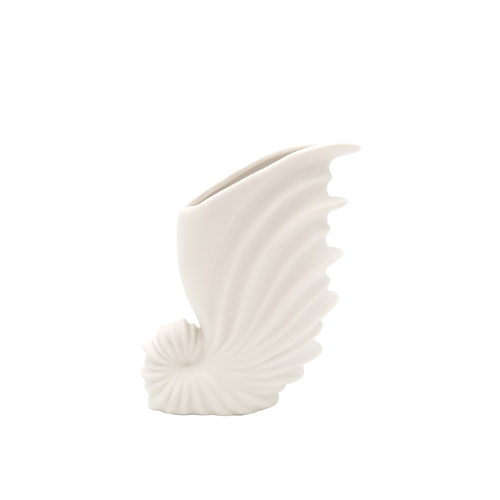 Shell White Ceramic Vase - Main Image