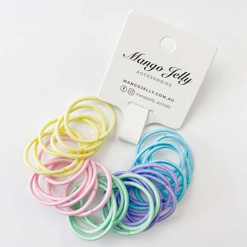 MANGO JELLY Kids Hair Ties (3cm) - Classic Soft Pastel - One Pack - Main Image