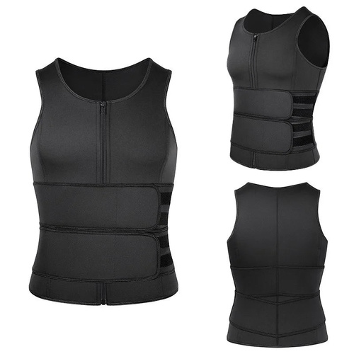 NNEOBA Body Shaper Waist Trainer Sauna Vest XXL Double Belt - Main Image