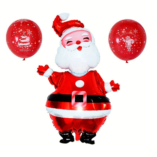 Large Santa Claus Aluminum Foil Balloon - Main Image