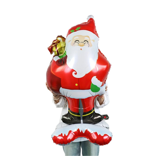 Extra Large Standing Santa Claus Foil Balloon - Main Image