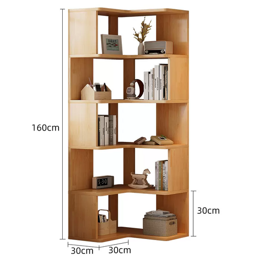 NNETMLT 5 Tier Industrial Corner Bookshelf - Main Image