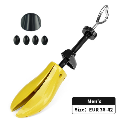 1 PCS Yellow Adjustable Shoe Stretcher for Men's Shoes, Size EUR 38-42 - Main Image