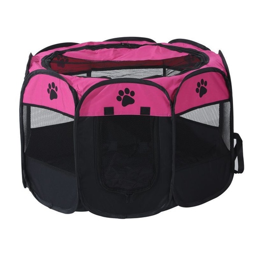Portable Pet Playpen with Oxford Cloth, Foldable Octagon Dog & Cat Tent, Indoor & Outdoor Use  size 91*91*58cm - Main Image