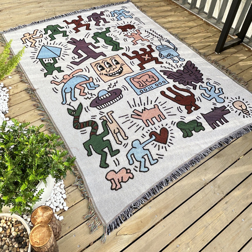 2pcs pack set 180*340cm Bohemian Picnic Blanket, Waterproof Camping Blanket, Outdoor Rug for Camping, Picnic, Beach - Main Image