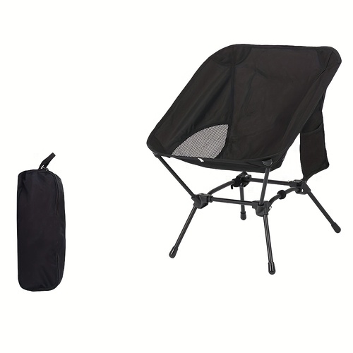 black and khaki set of portable, comfortable and perfect camping chairs - Main Image
