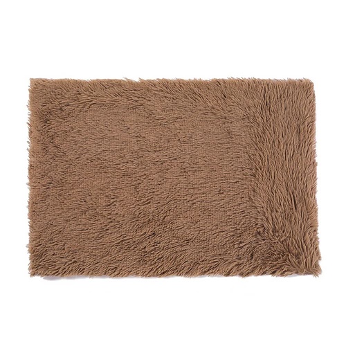 Fluffy Pet Blankets-Soft Faux Fur, Anti-Anxiety Cozy Throws for Cats and Dogs, M 80*55cm  khaki - Main Image