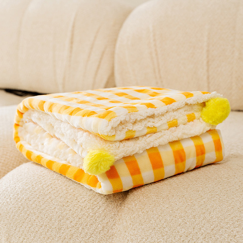 Multi-Use Pet Blanket -Soft Cushion, Blanket, and Pillow for Cats and Small Dogs, Yellow XL100*78CM - Main Image