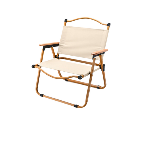 Portable camping Cryt chair-carbon steel khaki color 60*52*42cm - Main Image