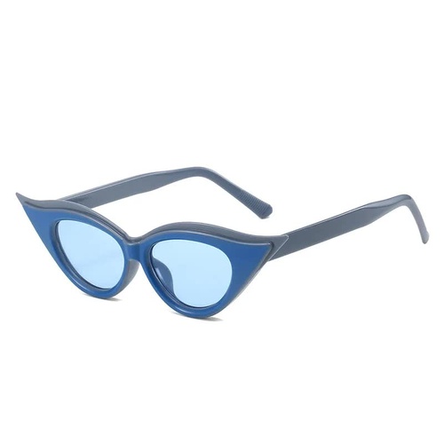 Retro Cat-Eye Sunglasses - Stylish Blue Vintage Frames for Women - Main Image