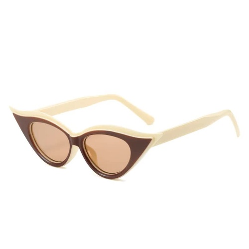 Retro Cat-Eye Sunglasses - Stylish Apricot Vintage Frames for Women - Main Image