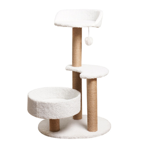 Modern Cat Tree Tower with Scratching Posts and Cozy Perches (50x38x80 cm) - Main Image