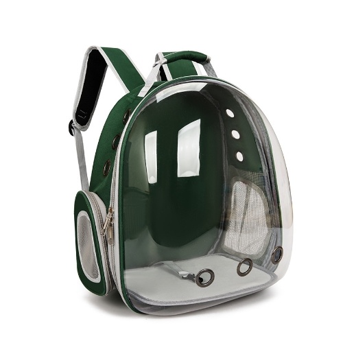 Green Pet Carrier Backpack with Transparent Window 33*18*42cm - Main Image