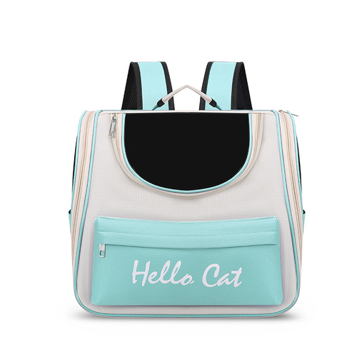Green Transparent Pet Carrier Backpack for Cats and Small Dogs - Main Image