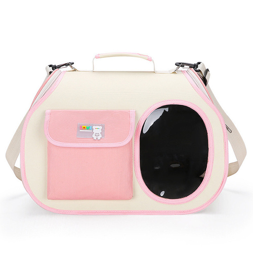 Pink Colors Pet Carrier Backpack, Breathable Cat Carrier Backpack with Transparent Window, Airline Approved Dog Backpack Carrier for Small Dogs and Ca - Main Image