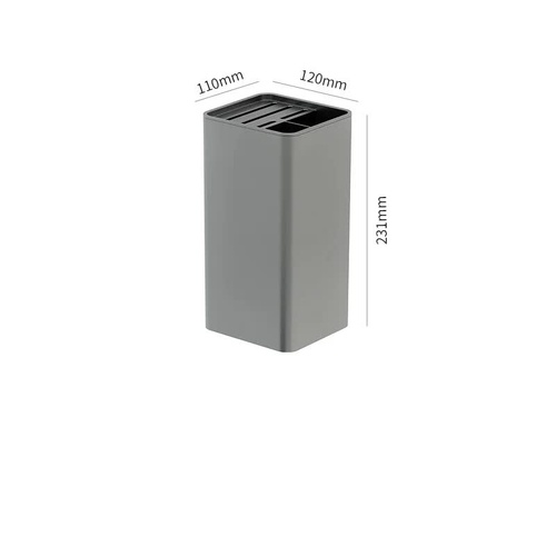 Multi-Functional Square Knife Holder - Compact Kitchen Storage Organizer (grey) - Main Image