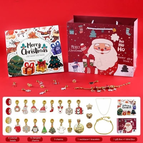 Santa's Charm Jewelry Advent Calendar - 24 Days of Holiday Surprises - Main Image