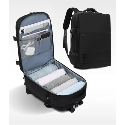 Multi-Compartment Travel Backpack with Shoe Storage and Wet-Dry Separation (Black)31cm(L)*17cm(W)*42cm(H) - Main Image