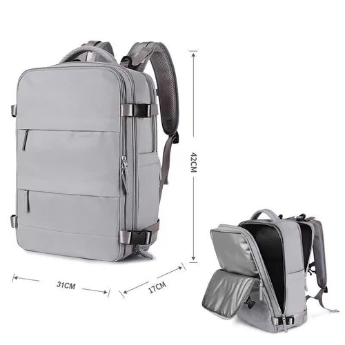 Multi-Compartment Travel Backpack with Shoe Storage and Wet-Dry Separation (Gray)31cm(L)*17cm(W)*42cm(H) - Main Image