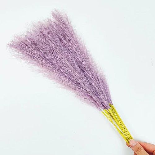 20 sticks Natural Lilac Pampas Grass Bouquet-21.65" Fluffy Dried Pampas for Home Decor and Events - Main Image