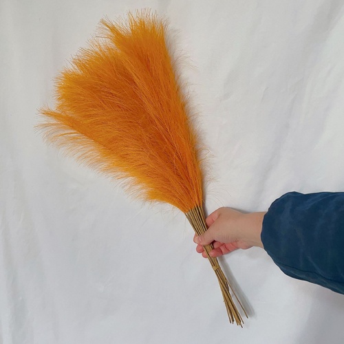 20 sticks Gold Pampas Grass Bouquet-21.65" Fluffy Dried Pampas for Home Decor and Events - Main Image
