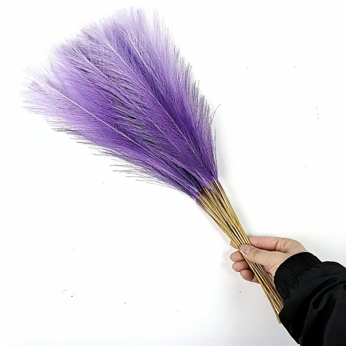 20 sticks Gradient purple Pampas Grass Bouquet-21.65" Fluffy Dried Pampas for Home Decor and Events - Main Image