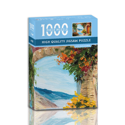 1000-Piece High-Quality Jigsaw Puzzle - Seaside Garden - Main Image