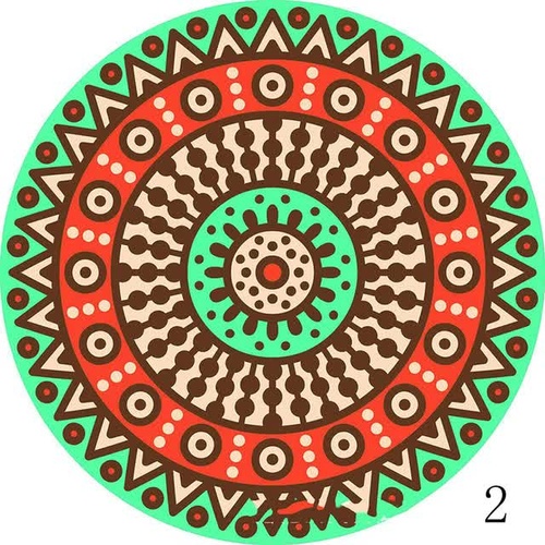 Set of 6 Mandala Ceramic Drink Coasters - Absorbent, Non-Slip Coasters for Coffee Table and Home Decor 10.4cm - Main Image