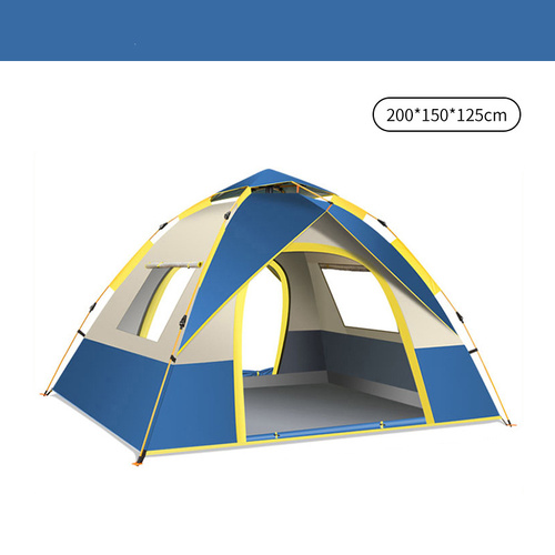 Blue 2 Person Lightweight Camping Tent (200*150*125cm) | UV Protection Silver Coated, Dual Doors & Windows - Main Image