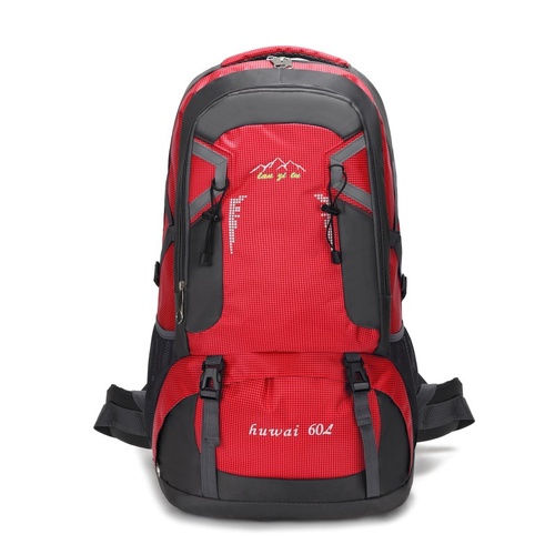 Large 60L Red Waterproof Hiking Backpack for Travel, Camping, and Outdoor Adventures - Durable and Lightweight - Main Image
