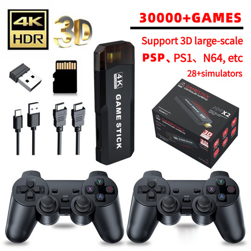 4K 3D Wireless Retro Game Console - 30,000+ Games with Dual Controllers, Supports PSP/PS1/N64 & 28+ Emulators - Main Image