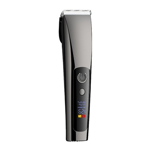 Black Professional Rechargeable Hair Clipper with Digital LED Display - Precision Trimmer for Men - Main Image