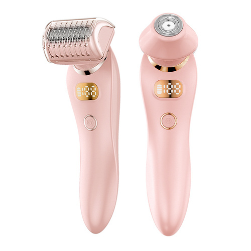 U34 Pink 2-in-1 Electric Razor for Women - Multifunctional Rechargeable Hair Removal Shaver - Main Image