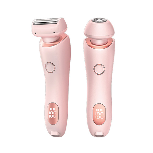 Pink 2-in-1 Electric Razor for Women - Multifunctional Rechargeable Hair Removal Shaver - Main Image