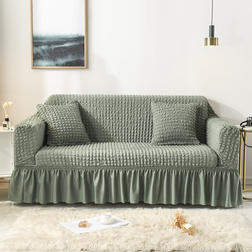 Elastic sofa cover-green (90-140cm) - Main Image