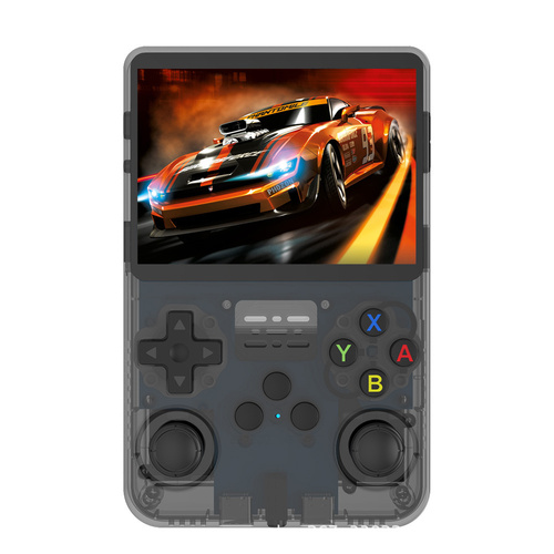 Black Retro Portable Gaming Console with 128GB, 1 Memory Card - 3D Games, HD Display, and Dual Joysticks - Main Image