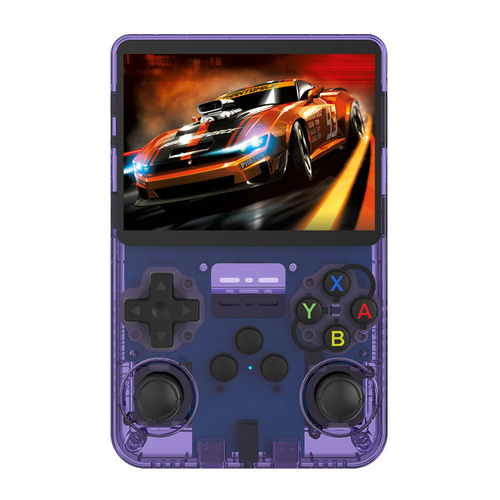 Purple Retro Portable Gaming Console with 128GB, 2 Memory Card - 3D Games, HD Display, and Dual Joysticks - Main Image