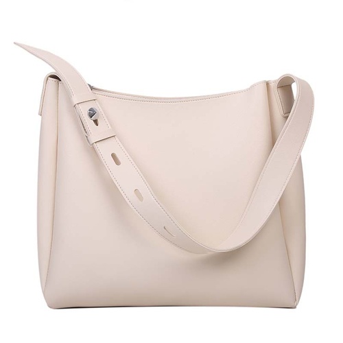 White 2-Piece Women's Bucket Bag Set - Vintage Large Capacity Shoulder Tote & Crossbody Bag (Commuter Style) - Main Image