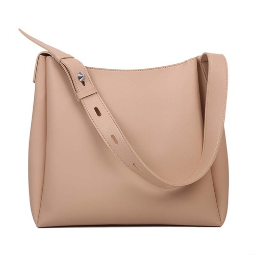 Khaki 2-Piece Women's Bucket Bag Set - Vintage Large Capacity Shoulder Tote & Crossbody Bag (Commuter Style) - Main Image