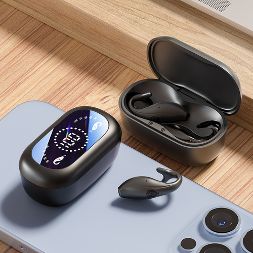 Black Dolphin M66 Clip-on Bluetooth Earphones - Wireless, 8+ Hours Battery, 15m Transmission Range, Durable PC+ABS Material - Main Image