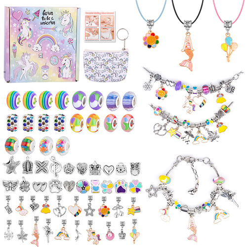 DIY Children's Bracelet Kit - Bead Craft Puzzle Gift Set for Creative Play - Main Image