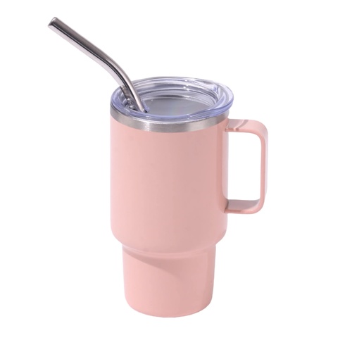 3oz Orange Sublimation Mini Car Cup - 304 Stainless Steel Straw Beer Cup, Portable Insulated Whiskey Shot Glass, Perfect for On-the-Go Drinking - Main Image