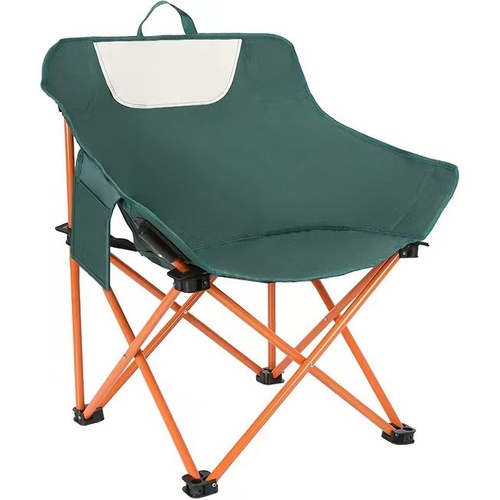 Green Outdoor Folding Camping Chair - Portable Lounge Chair, Lightweight Beach Chair, Fishing Stool, and Picnic Seat, Perfect for Outdoor Adventures - Main Image