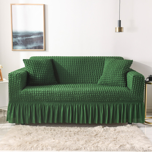 Elastic sofa cover green (190-230cm) - Main Image